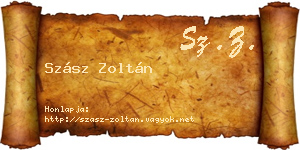 Szász Zoltán névjegykártya