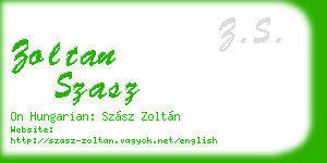 zoltan szasz business card